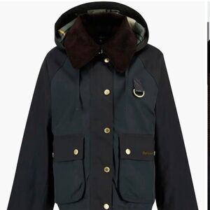 Barbour Reighton Wax Jacket US Size 8, Sage/Rustic/Ancient Color